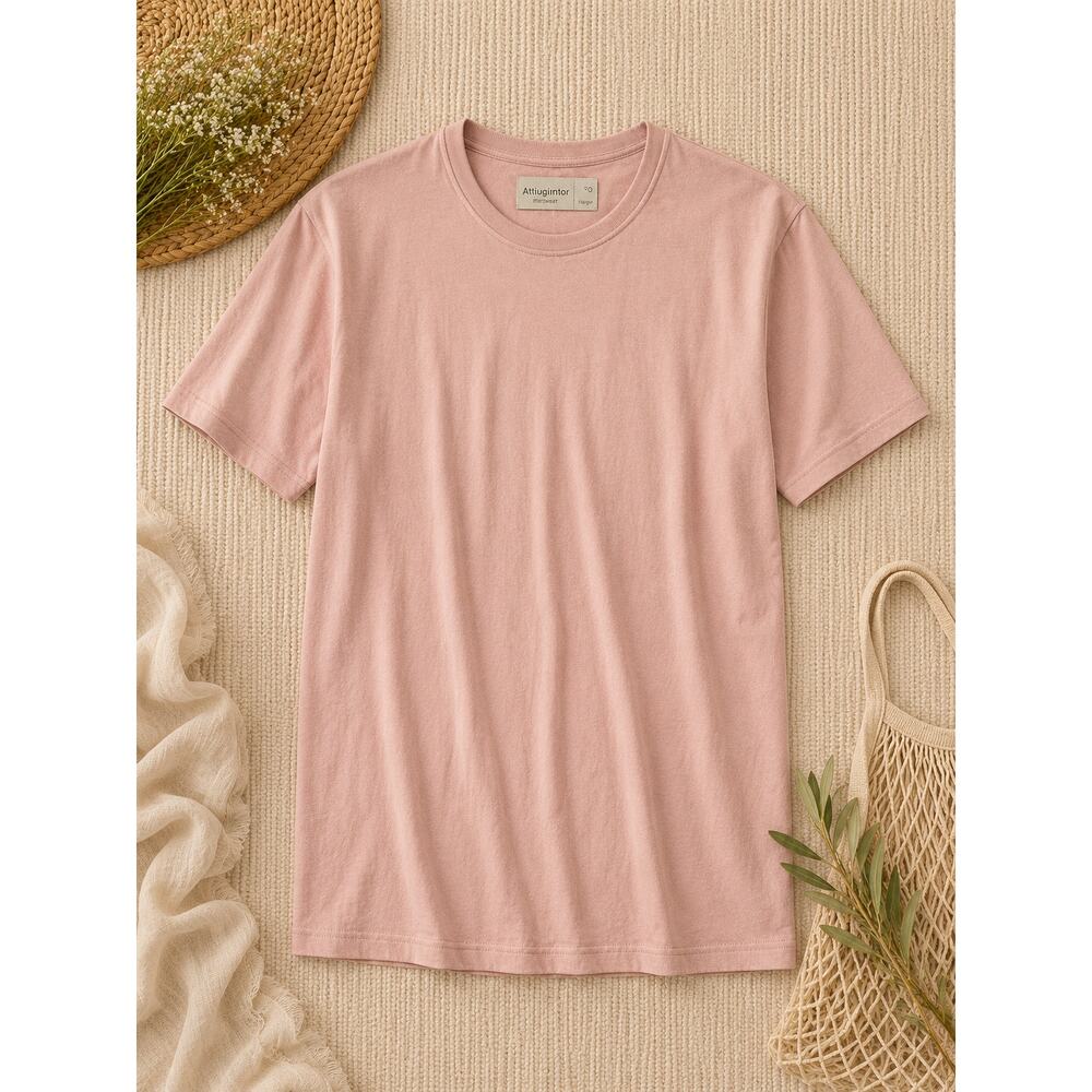 Abercrombie & Fitch Men's Pullover Crew Neck T-Shirt Short Sleeve Pink Size M